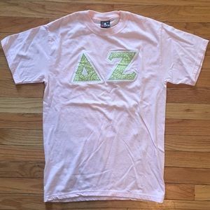 Delta Zeta Sorority Stitched Letter Shirt
